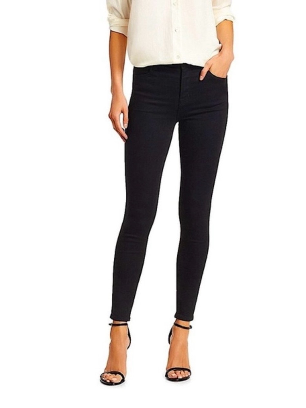 J Brand Maria High Rise Skinny Jeans Black — Size 29